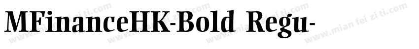 MFinanceHK-Bold Regu字体转换